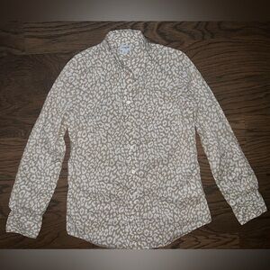 J.Crew Factory Leopard Animal‎ Print Button Down